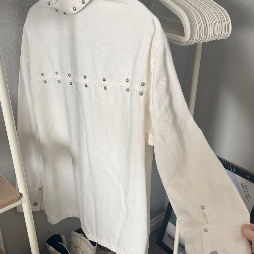 Universal Thread White Utility Jacket with Studs - image 2